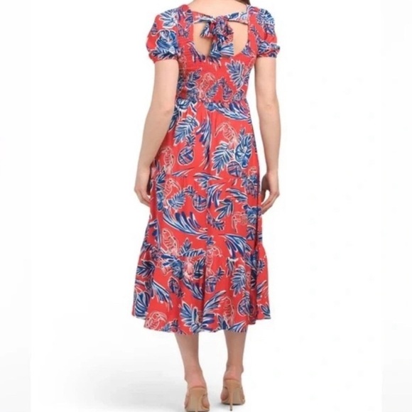 Sincerely Jules Floral Midi Dress Size Medium EUC - Picture 2 of 8
